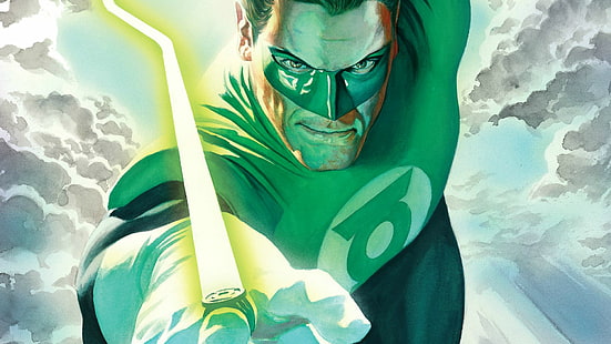 Green Lantern DC Green HD, green lantern 2d graphics, dibujos animados / cómic, verde, dc, linterna, Fondo de pantalla HD HD wallpaper