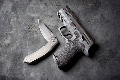 Waffe, Waffen, Hintergrund, Messer, P320, HD-Hintergrundbild HD wallpaper