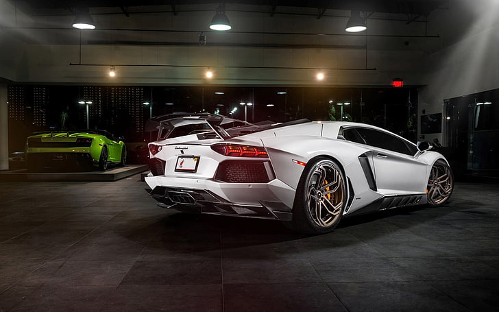white sports coupe, Novitec, Novitec Torado, Lamborghini Aventador NL2, Lamborghini, HD wallpaper