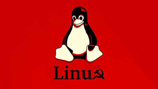 Linux, Tux, FoxyRiot, rot, HD-Hintergrundbild HD wallpaper