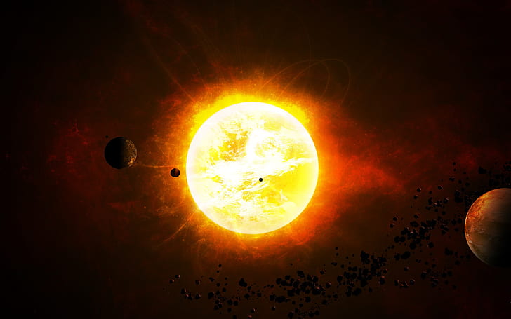 Space Sun Hd Wallpapers Cool Desktop Background Images Widescreen 1, HD тапет