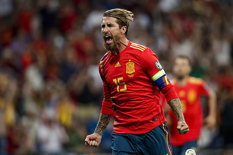 Piłka nożna, Sergio Ramos, Reprezentacja Hiszpanii w piłce nożnej, Hiszpanie, Tapety HD HD wallpaper
