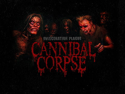Cannibal Corpse poster, Band (Music), Cannibal Corpse, Dark, Death Metal, Horror, HD тапет HD wallpaper