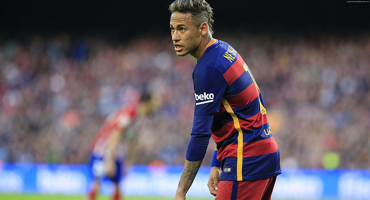 Neymar, soccer, 4K, FCB, Barcelona, HD wallpaper