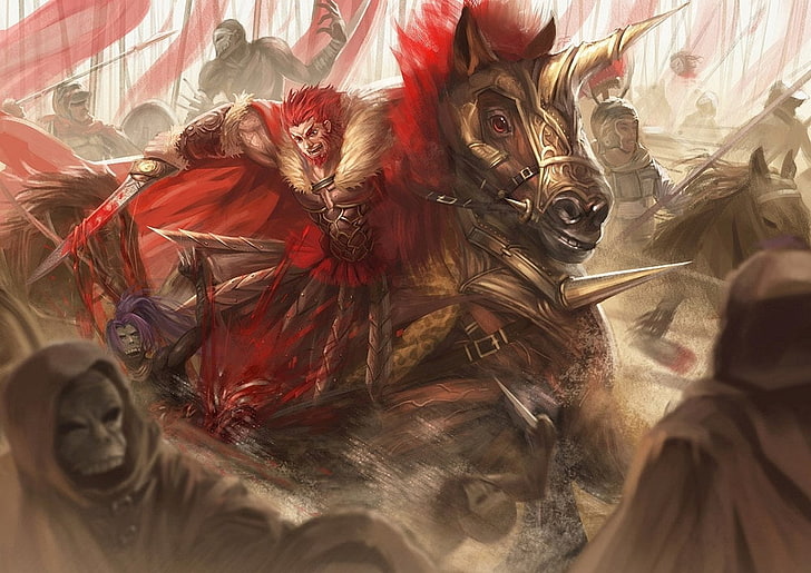 илюстрация на войн, серия Fate, Fate / Zero, Assassin (Fate / Zero), Rider (Fate / Zero), HD тапет