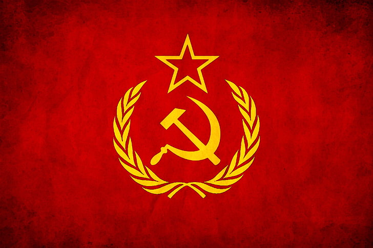 U.S.S.R. flag, Man Made, Communism, Russia, Russian, USSR, HD wallpaper