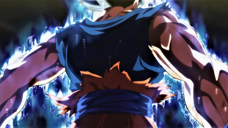 Ilustração de Goku Ultra Instinct do filho, Super Saiyan Blue, DBS, Son Goku, Dragon Ball Super, Dragon Ball, HD papel de parede