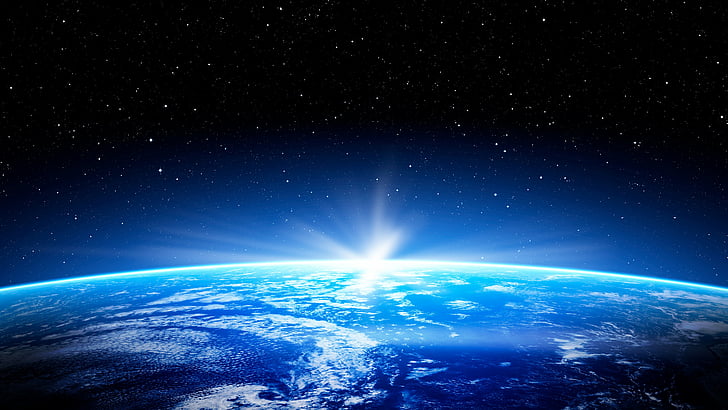 Erde Foto, Erde, Weltraum, Planet, Stern, 5k, HD-Hintergrundbild