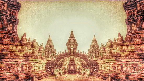 Храмы, Храм Прамбанан, Индуистский Храм, Индонезия, Ява (Индонезия), HD обои HD wallpaper