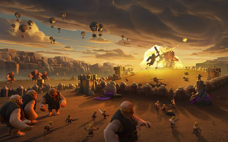 clash of clans, supercell, game, hd, Wallpaper HD