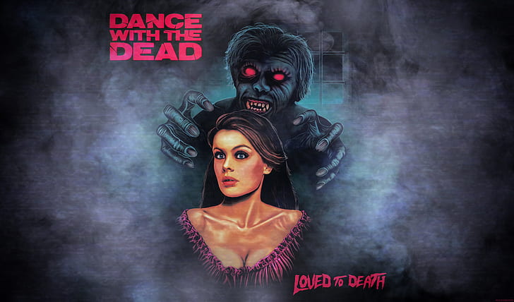 Girl, Art, Music, Horror, Zombies, Electronic Rock, 2018, Electronic, Cover, 80's, Synthwave, New Retro Wave, madeinkipish, Dark Synth, Dance With the Dead - 2018 - Loved to Death, Dance With the Dead, Loved to Death, HD wallpaper