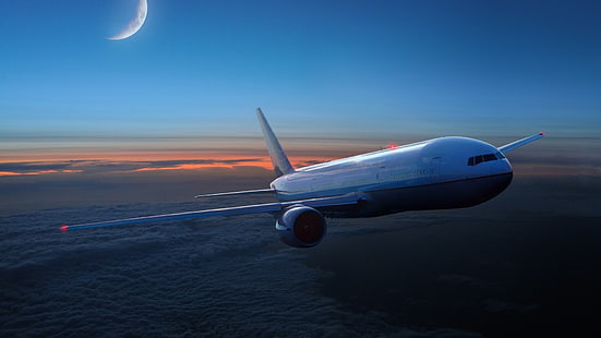 Aeronaves, avião comercial, avião, boeing, jato, avião, HD papel de parede HD wallpaper