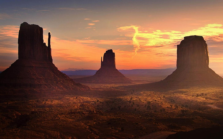 mountains rocks light-seasons HD wallpaper, Monument Valley, Arizona, Utah, HD wallpaper