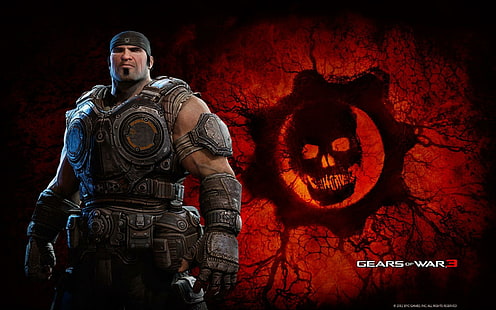 Marcus In Gears Of War 3, Marcus, Gears of War 3, Xbox 360, spel, spel, HD tapet HD wallpaper