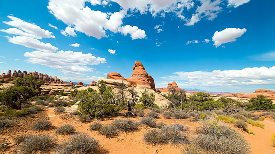 3840x2160, natur, baum, wolke, himmel, klippe, wüste, 4K, HD-Hintergrundbild HD wallpaper