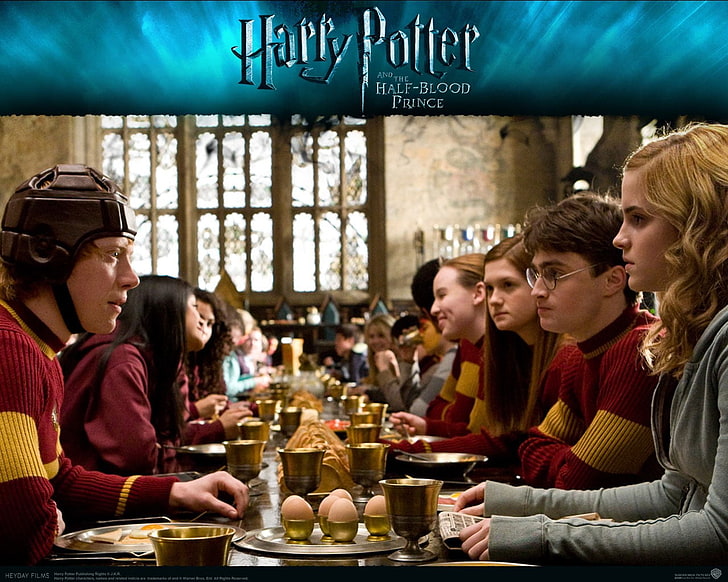 Harry Potter e il principe mezzosangue, Harry Potter, Hermione Granger, Ron Weasley, Sfondo HD