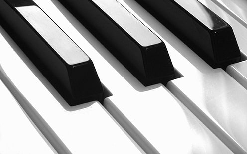 مفاتيح البيانو ، لوحة مفاتيح البيانو الأسود والأبيض ، موسيقى ، 2560x1600 ، لوحة مفاتيح ، بيانو، خلفية HD HD wallpaper