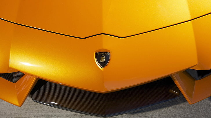 Cosmin, Hood, Lamborghini, Lamborghini Aventador, logo, HD wallpaper