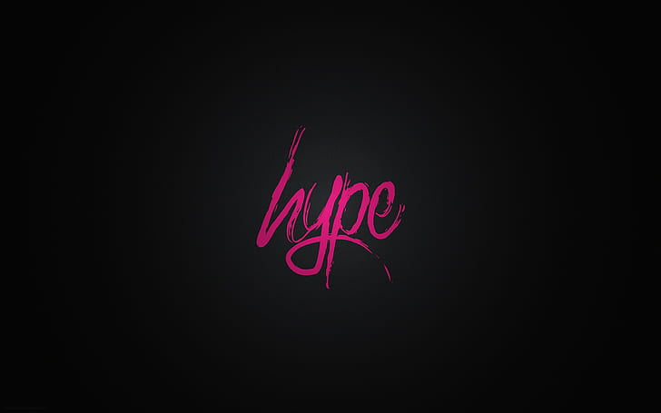 черно, розово, минимализъм, типография, DeviantArt, Hype, прост фон, HD тапет