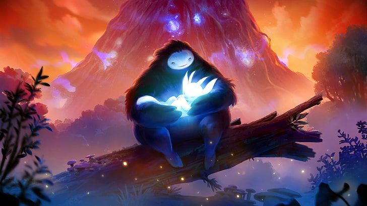ori and the blind forest, wood, artwork, volcano, magic, Games, HD wallpaper