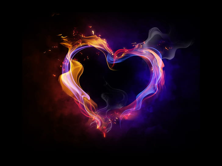 Fuego Corazón Amor, fresco, corazón, amor, fuego, Fondo de pantalla HD |  Wallpaperbetter
