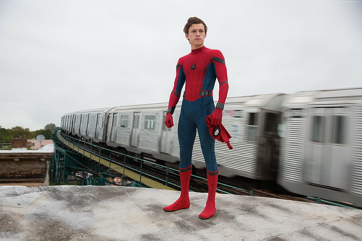 Человек-паук: возвращение домой, лучшие фильмы, Том Холланд, Marvel, HD обои