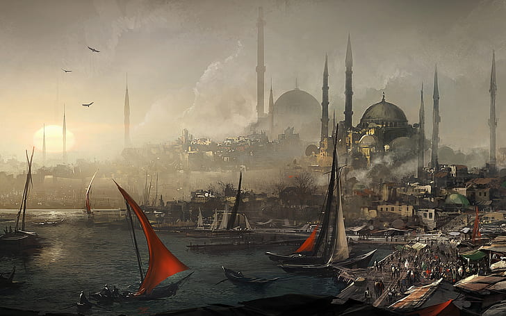 turkey otomana istanbul assassins creed revelations 1920x1200 Art artwork Sztuka HD, Turcja, Ottoman, Tapety HD