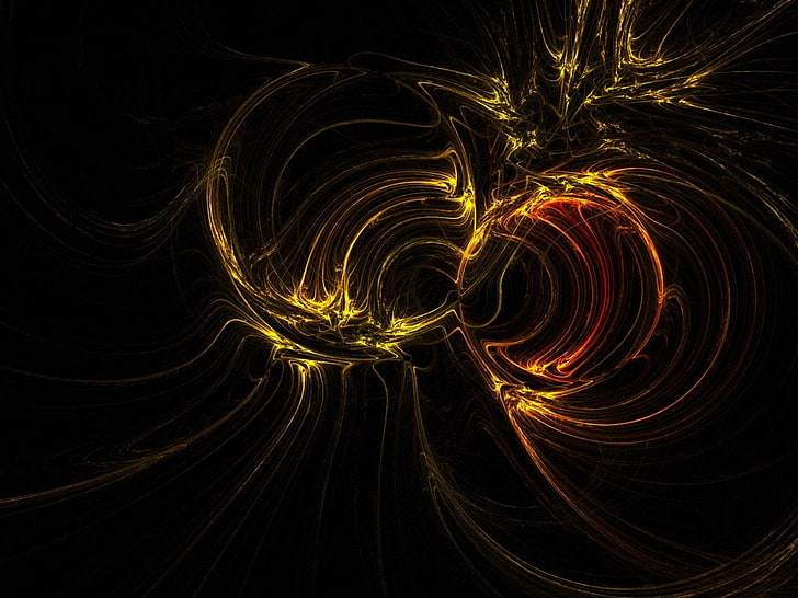 yellow and orange graphics wallpaper, Abstract, Cool, HD wallpaper