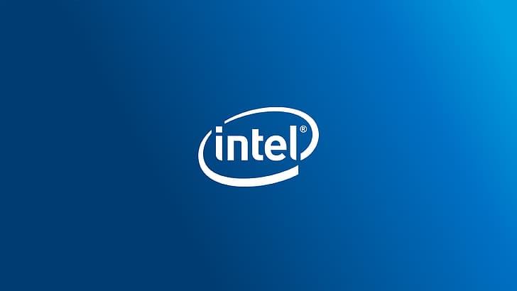 Intel, azul, logo, Fondo de pantalla HD