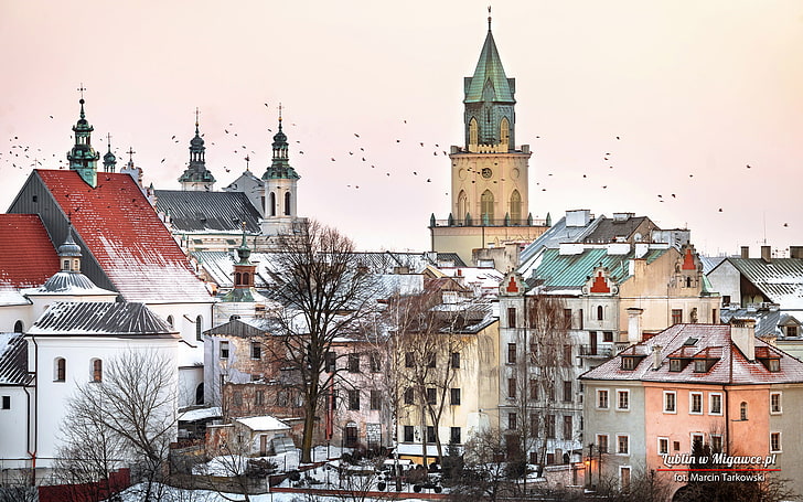 Lublin, Polandia, Polandia, Cityscape, Pariwisata, turis, Eropa, Wallpaper HD