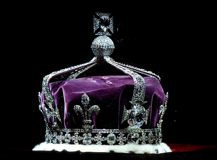 Korona, srebrna korona, fotogrfia, królewska, fioletowa, korona, klejnoty, 3d i abstrakcyjne, Tapety HD