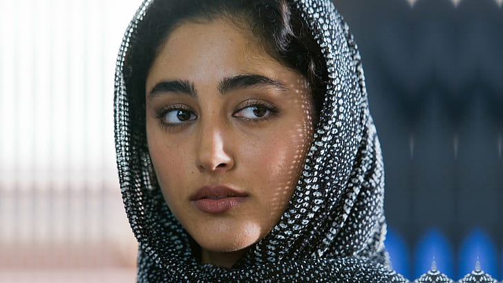 Golshifteh Farahani, женщины, брюнетка, шарф, лицо, темные глаза, HD обои
