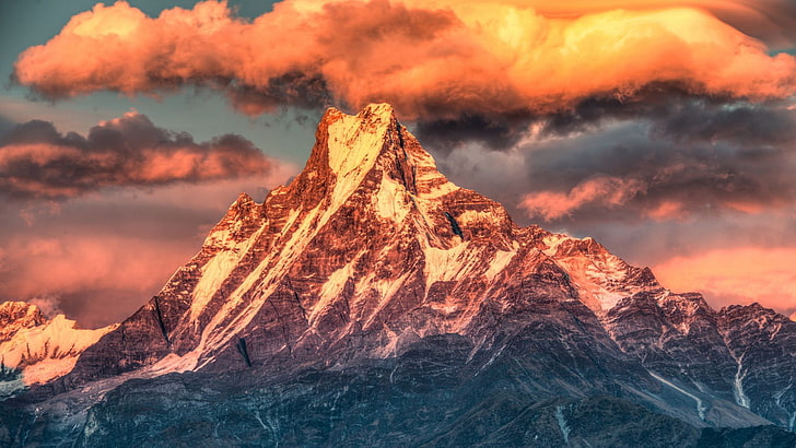 Beautiful Himalaya sunset, HD wallpaper