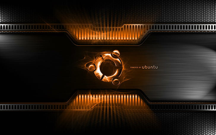 Orange Metal Linux Ubuntu Android, android, linux, metal, orange, ubuntu, Wallpaper HD
