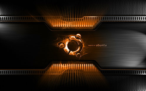 Orange Metal Linux Ubuntu Android, Android, Linux, metal, naranja, ubuntu, Fondo de pantalla HD HD wallpaper