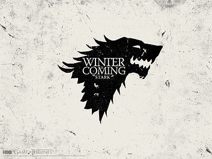 Winter Coming Strark, Game of Thrones, As Crônicas de Gelo e Fogo, House Stark, Winter Is Coming, sigils, HD papel de parede HD wallpaper