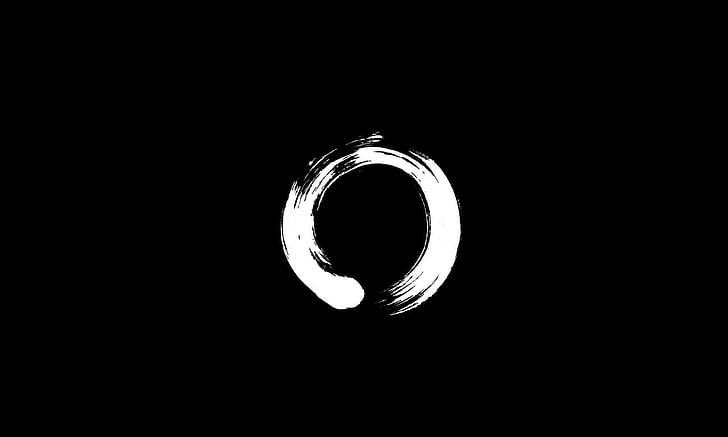 ensō, cerchio, minimalismo, Sfondo HD
