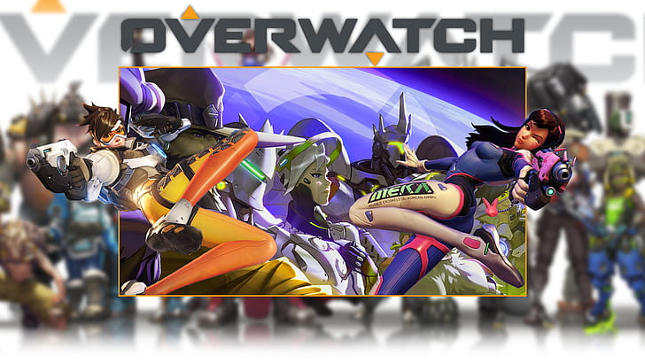 Overwatch, Tracer (Overwatch), D.Va (Overwatch), Mercy (Overwatch), Reinhardt (Overwatch), Genji (Overwatch), McCree (Overwatch), HD-Hintergrundbild