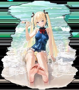  anime girls, Dead or Alive, manjuu, Marie Rose, swimwear, HD wallpaper HD wallpaper