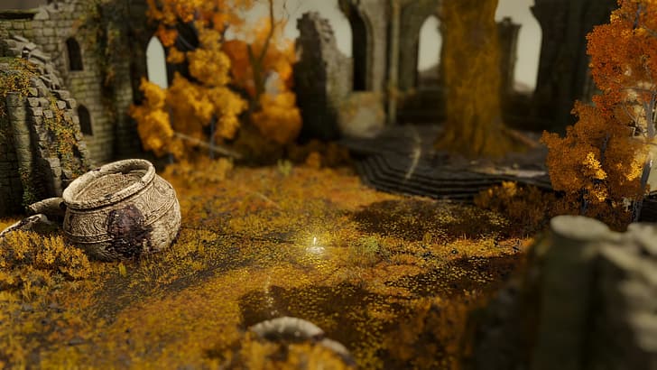 Elden Ring, grafika gier wideo, gry wideo, średniowieczne, From Software, tilt shift, game art, Tapety HD