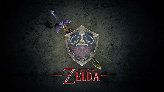 Hylian Shield, Master Sword, Nintendo, The Legend Of Zelda, HD tapet HD wallpaper