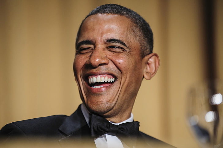 Барак Обама, смокинг, галстук-бабочка, HD обои