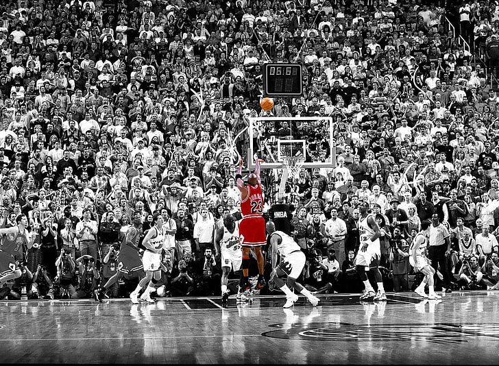 Michael Jordan, Michael Jordan, bola basket, Chicago Bulls, pewarnaan selektif, olahraga, olahraga, pria, Wallpaper HD