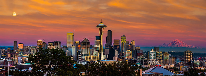 Seattle skyline, Seattle, ทอง, เส้นขอบฟ้า, Seattle WA, วอชิงตัน, Seattle Center, เข็มอวกาศ, พระอาทิตย์ตกดิน, mt ranier, ซูเปอร์มูน, ตัวเมือง, cityscape, เส้นขอบฟ้าในเมือง, กลางคืน, สถาปัตยกรรม, ย่านใจกลางเมือง, พลบค่ำ, ตึกระฟ้า, สถานที่ที่มีชื่อเสียง, เมือง , ฉากในเมือง, เอเชีย, หอคอย, วอลล์เปเปอร์ HD HD wallpaper