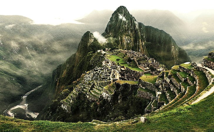 Cidade perdida dos Incas em Machu Picchu, Machu Picchu, Peru, América do Sul, Peru, HD papel de parede