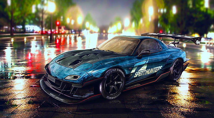 tuning, voiture, Need for Speed, Mazda RX-7, Fond d'écran HD