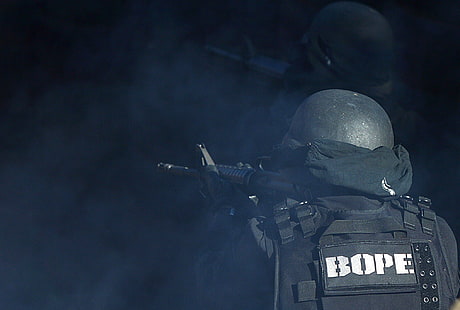Бразилец, полиция, Рио-де-Жанейро, спецназ, HD обои HD wallpaper