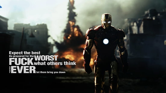 Iron Man, motivation, citation, Fond d'écran HD HD wallpaper