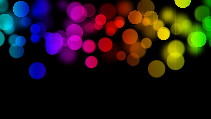 여러 가지 빛깔의 bokeh 사진, 원, 섬광, 밝고, 채색, HD 배경 화면