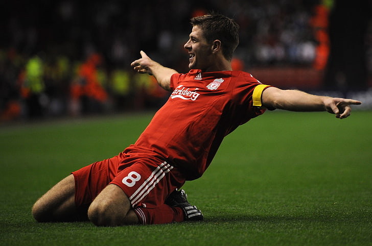 Steven Gerrard, fotbollsspelare, Liverpool FC, Premier League, HD tapet
